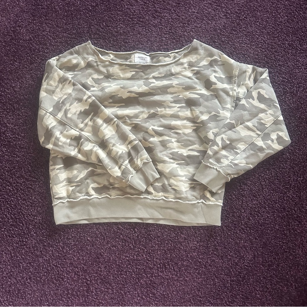 American Eagle Outfitters Camo Sweatshirt